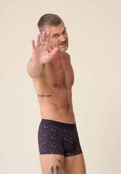 Cotton boxer shorts - Marius D-Day print