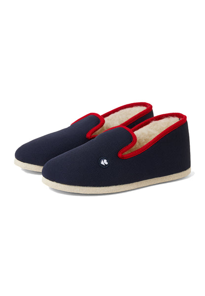Chaussons d'intérieur en laine - Pantoufles Marine