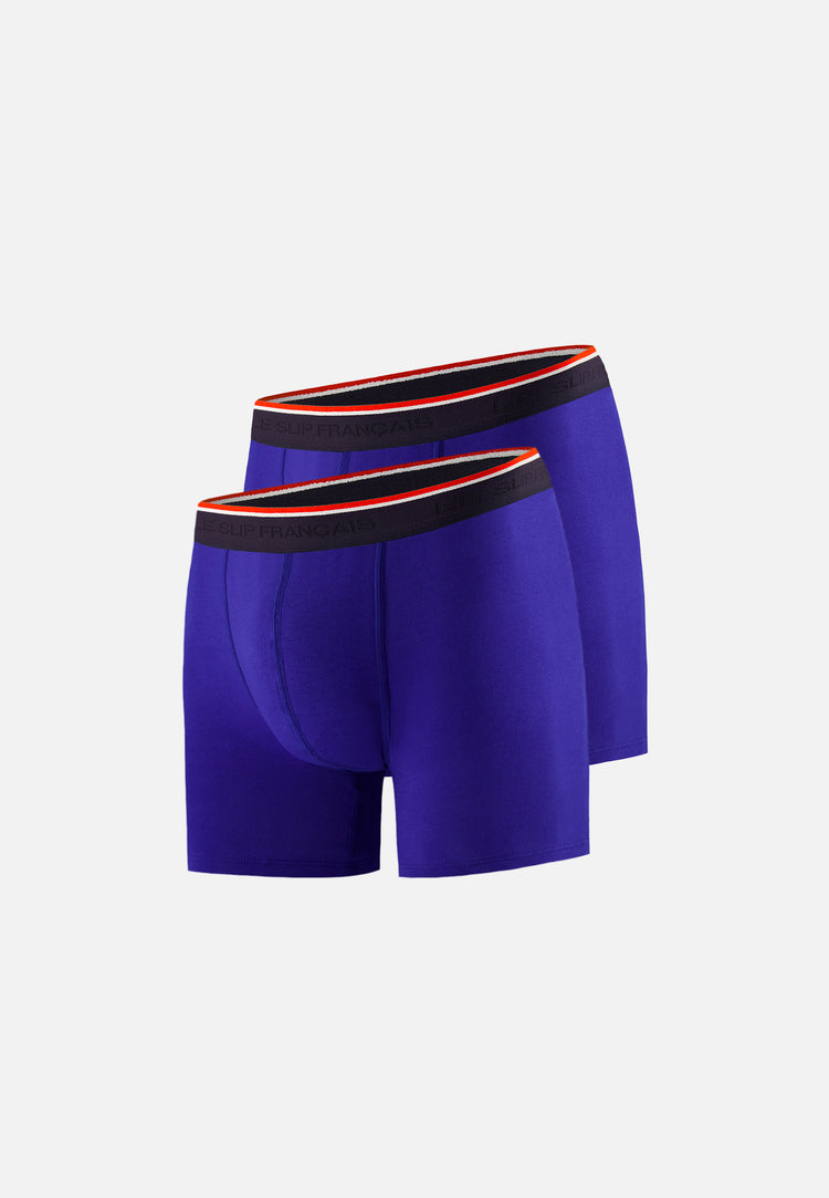 Lots de 2 boxers longs en coton - Boxers Indigo - Le Slip Français - 1