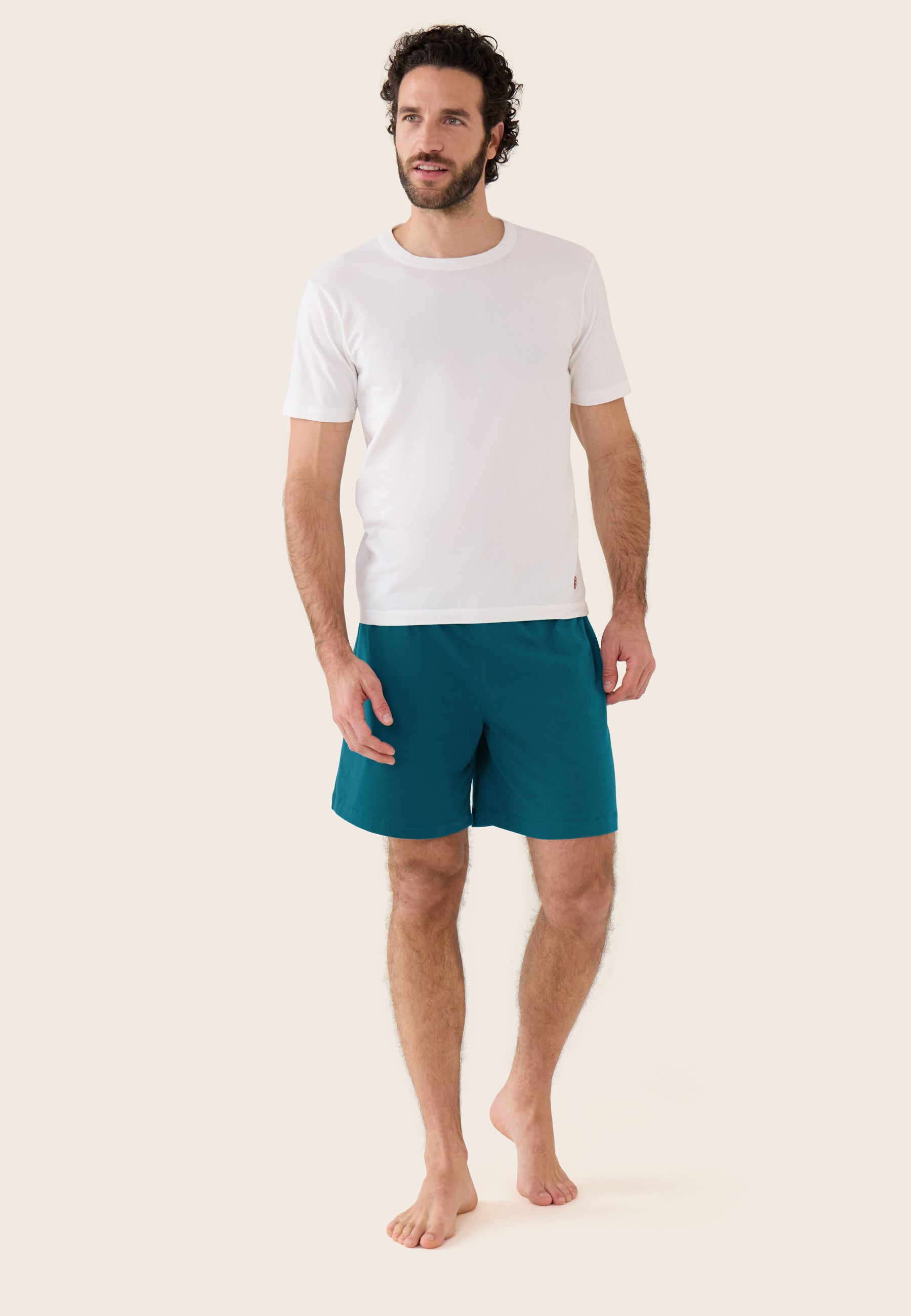 Cotton T-shirt and Shorts Pyjama Set - Formidable Marine Invincible Teal Pyjama Set