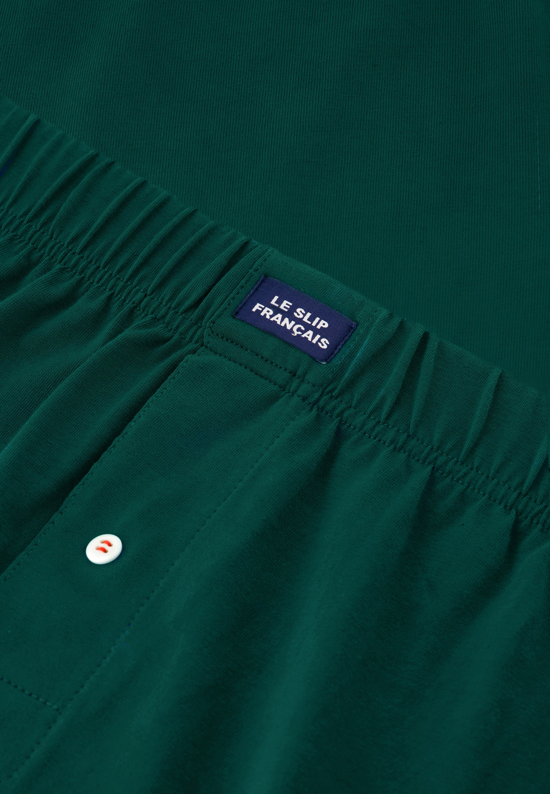 Caleçon vert sapin en jersey de coton - Fredo Vert Sapin