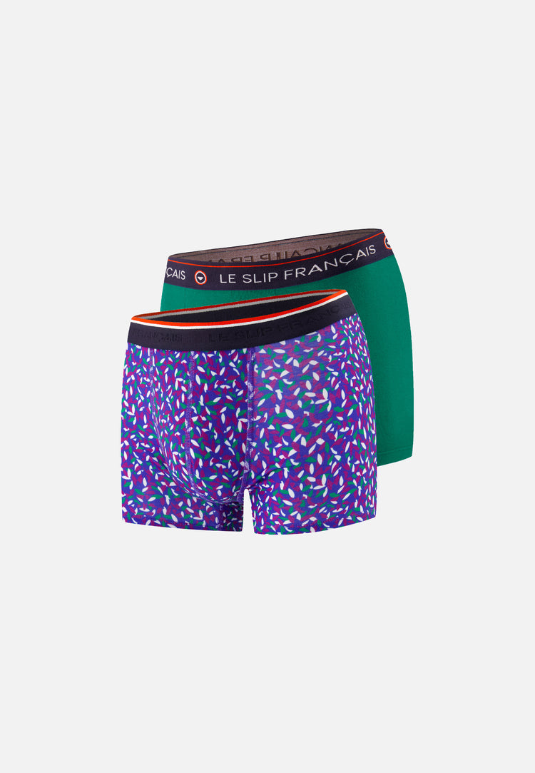 Duo Pack Boxer Marius Gavotte Purple Redoutable Emeraude - Le Slip Français - 1