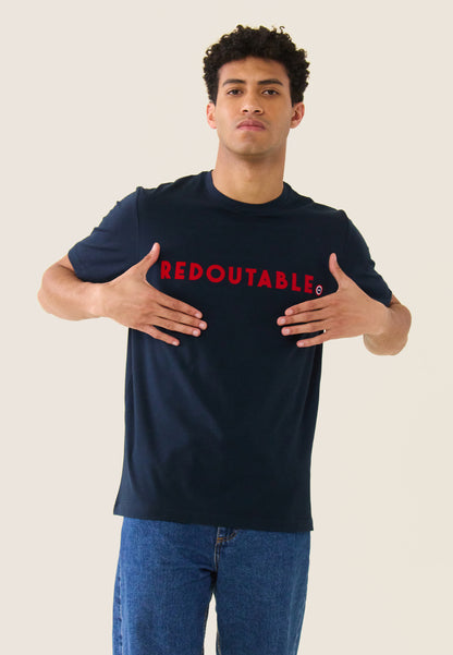 T-shirt mixte col rond en coton - Jean-P Marine