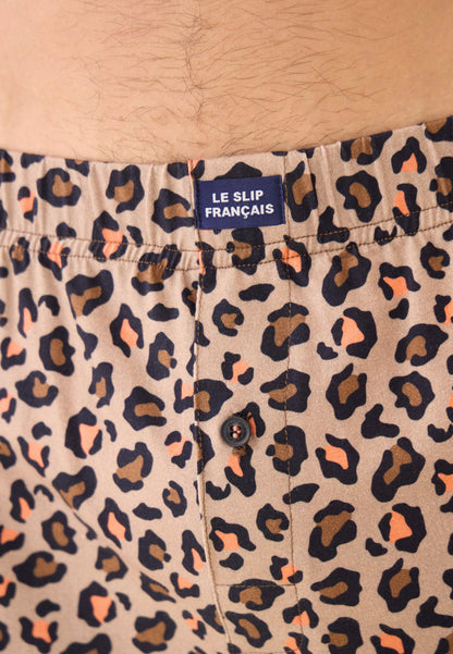 Caleçon à motif léopard en jersey de coton - Fredo Léopard