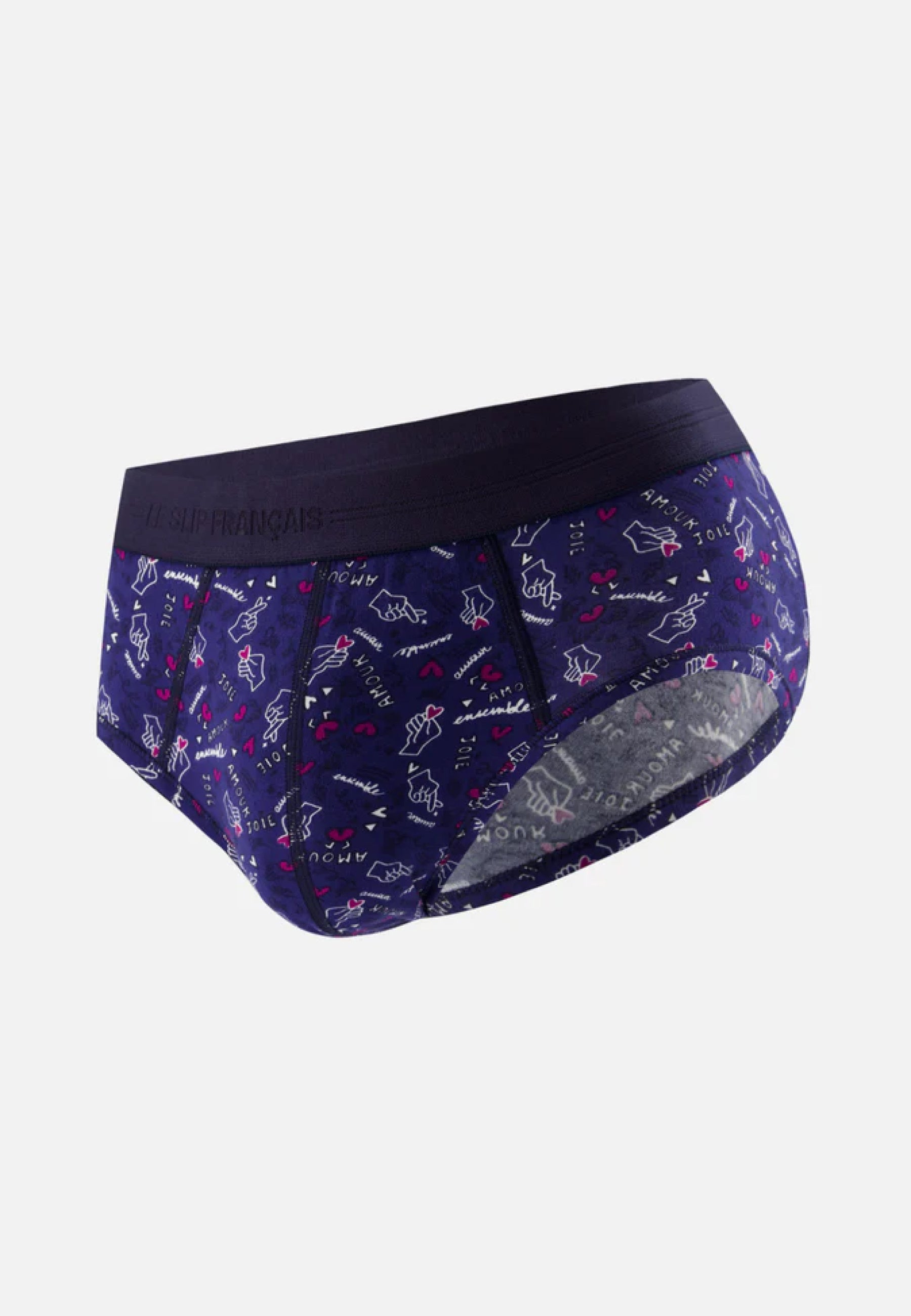 Slip en coton - Terrible Imprimé Gufi Acier Betterave