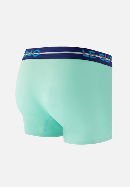 Green cotton boxer shorts - Redoutable Azure Green