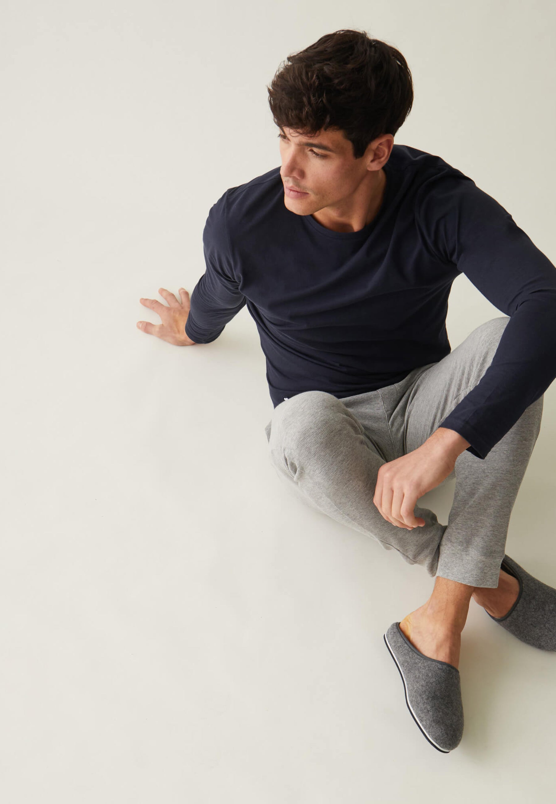 Long-sleeved cotton T-shirt - Jeannot Marine