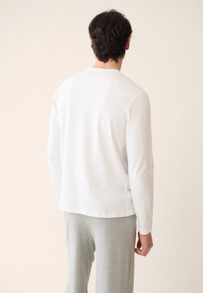 Lot de 2 T-shirts manches longues en coton - T-Shirts Manches Longues Superbe Blanc Marine