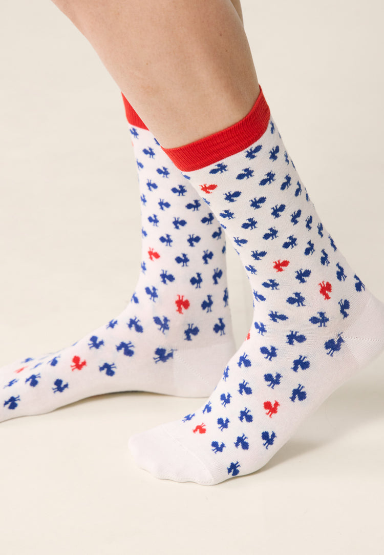 Lot de 2 chaussettes en coton - Lucas Duo Coq Bleu Blanc Rouge XV de France - Le Slip Français - 4