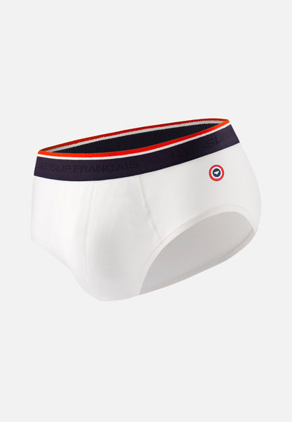 Slip blanc en coton avec cocarde - Terrible Blanc