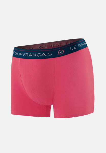 Pink cotton boxer shorts - Redoutable Rose Cerise