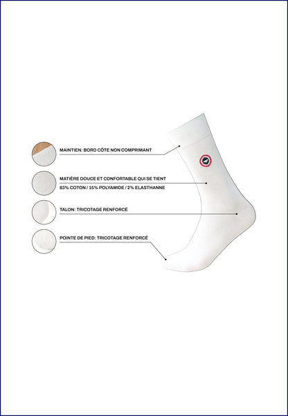 Plain White Mid-Calf Socks - Robust White