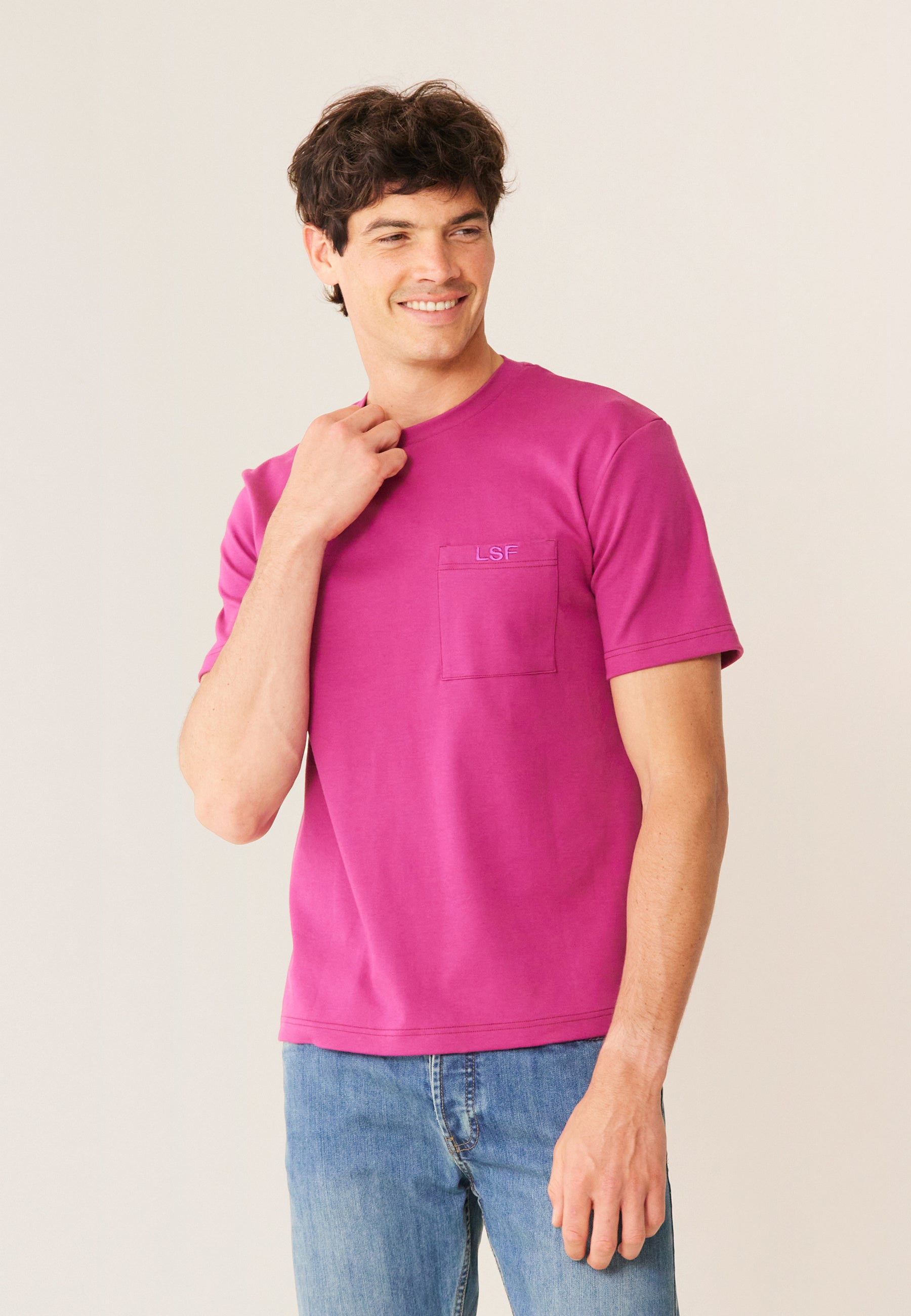 Men's cotton T-shirt - Sasha Betterave
