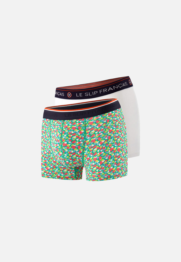 Pack Duo Boxer Redoutable Blanc Marius Cami Mint - Le Slip Français - 1