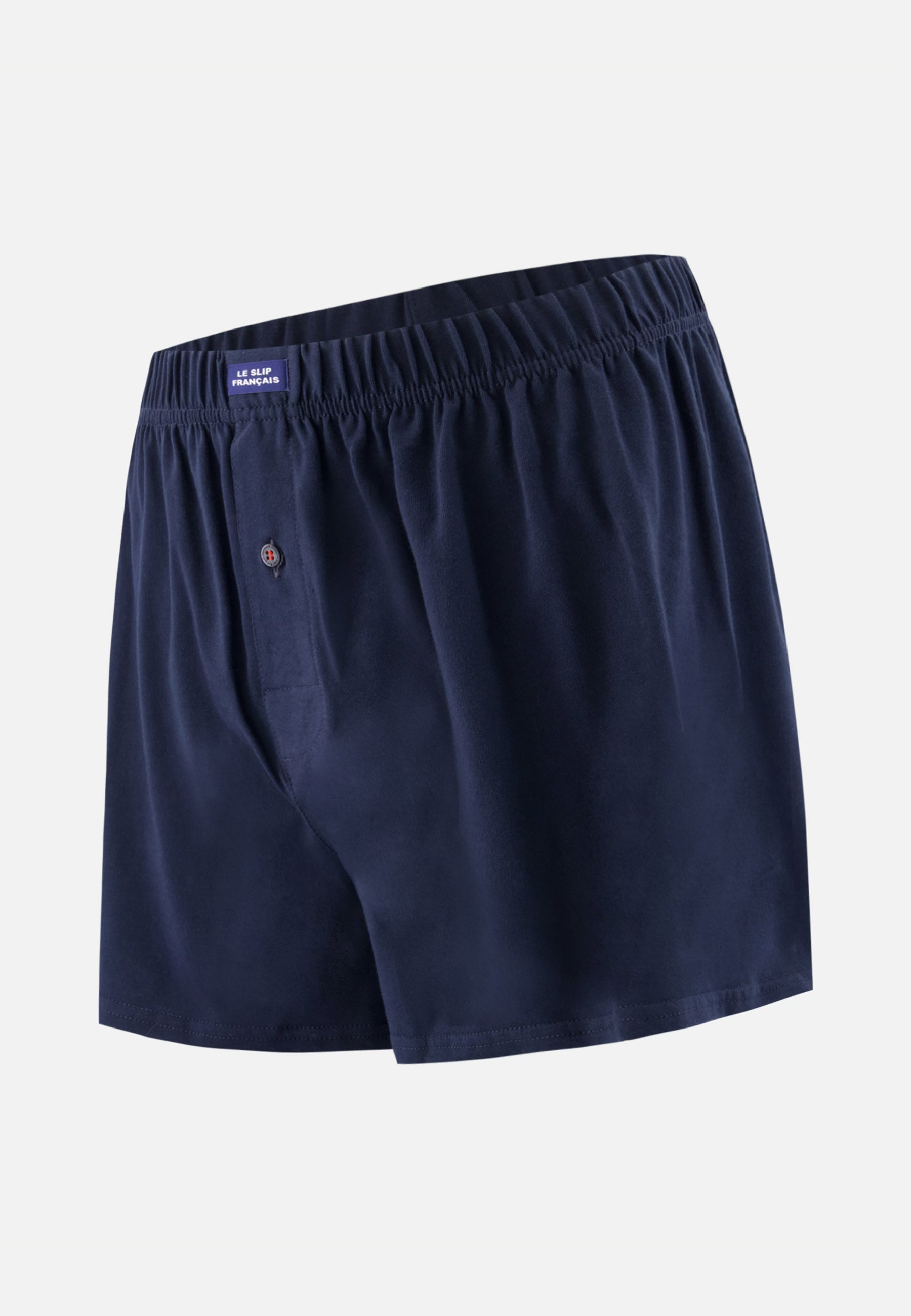 Caleçon bleu marine en jersey de coton - Fredo Marine