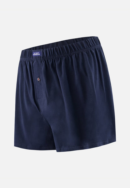 Caleçon bleu marine en jersey de coton - Fredo Marine
