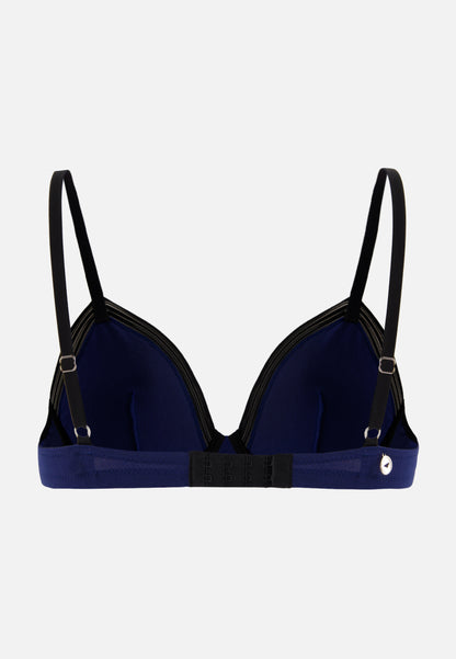Soutien-gorge triangle armaturé en modal - La Mélusine Indigo Noir