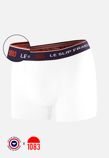 Boxer blanc en coton bio - Redoutable Blanc - Collab 1083