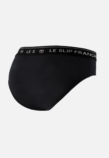 Culotte taille haute noire en coton - Rieuse Noir