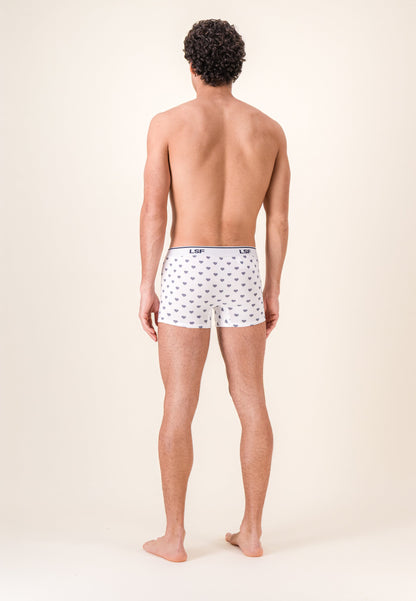 Boxer à coeur bleu marine en coton - Marius Petit Coeur Marine