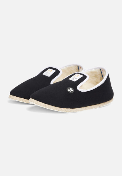 Chaussons d'intérieur en laine - Charentaises Noir Paris 2024