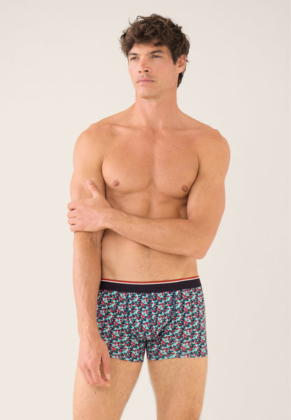 Boxer vert à motif confetti en coton - Marius Confetti Vert D'Eau