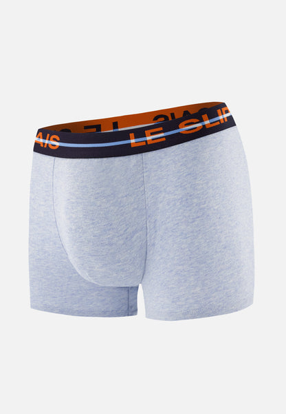 Boxer bleu en coton - Redoutable Bleu Ciel Chiné