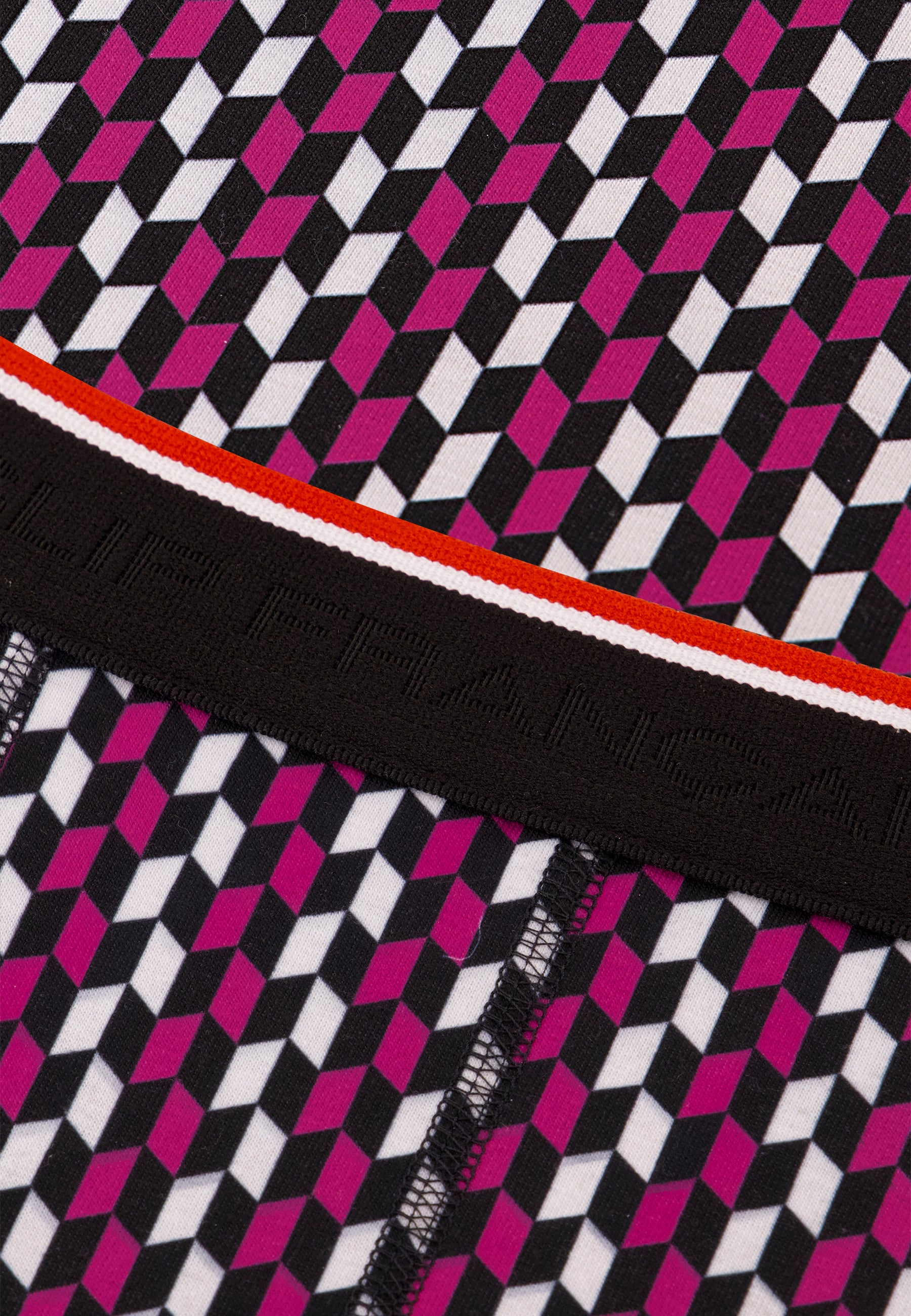 Fuchsia cotton dart pattern boxer shorts - Marius Flechette Fuchsia