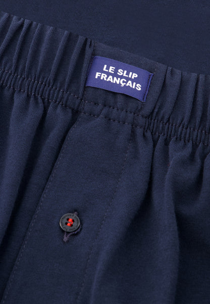 Caleçon bleu marine en jersey de coton - Fredo Marine