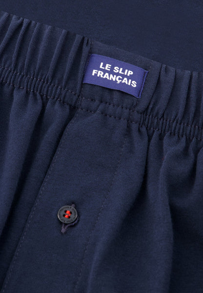 Caleçon bleu marine en jersey de coton - Fredo Marine