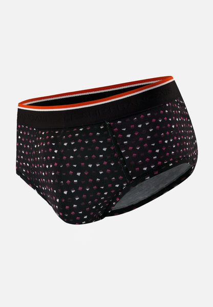 Black briefs with small square pattern - Terrible Petits Carres Noir