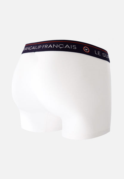 Boxer en coton - Redoutable Blanc Porte Bonheur