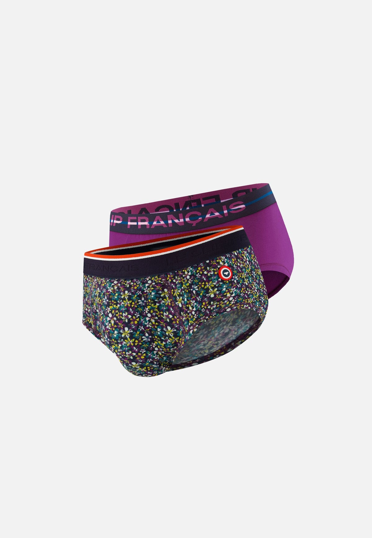 Lot de 2 slips en coton - Slips Bloom Bleu Canard Violet Profond