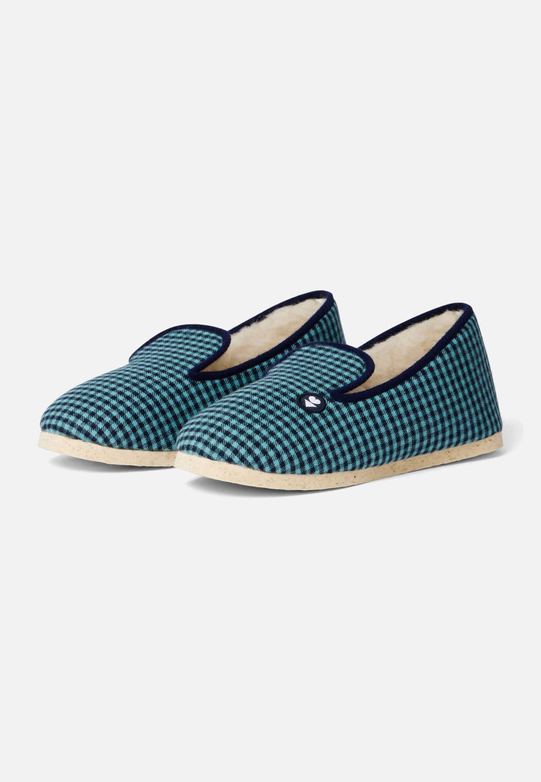 Chaussons en flanelle - Pantoufles Vichy Minéral
