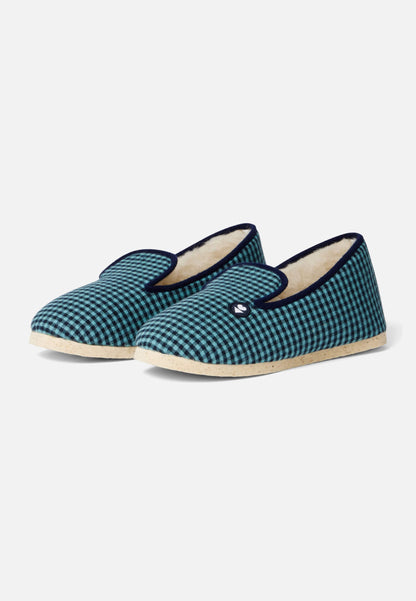 Chaussons en flanelle - Pantoufles Vichy Minéral