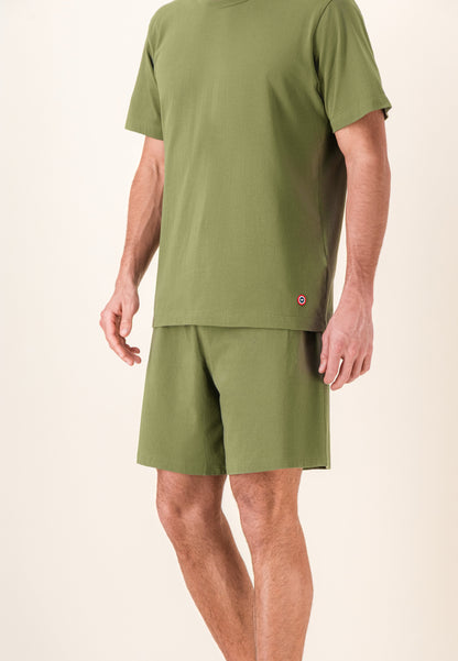 T-shirt homme vert à manches courtes en coton - Formidable Kaki Veronese
