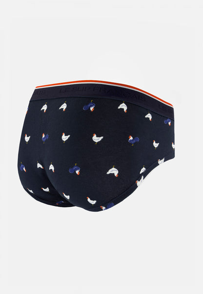 Slip à motif coq marine en coton - Terrible Coq Marine