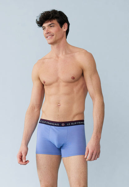 Lot de 7 boxers en coton - Boxers Marinière Bleu Marine Blanc Noir Gris Bleu Rouge