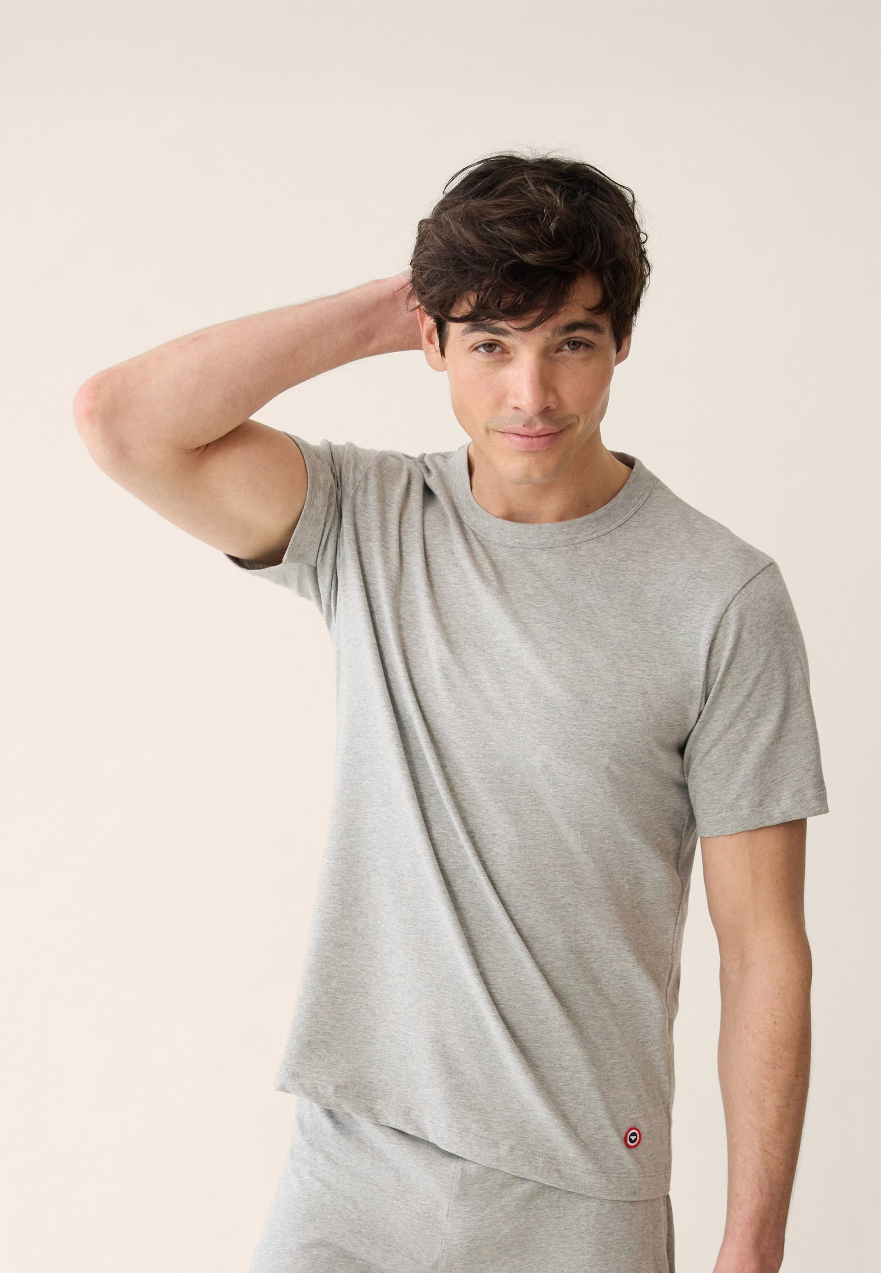 Lot de 3 T-shirts manches courtes en coton - T-Shirts Manches Courtes Formidable Noir Blanc Gris