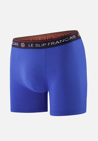 Long cotton boxer shorts - Redoutable Long Dazzling Blue
