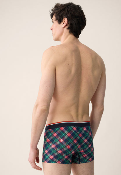 Boxer vert sapin imprimé carreaux tartan - Marius Carreaux Vert Sapin
