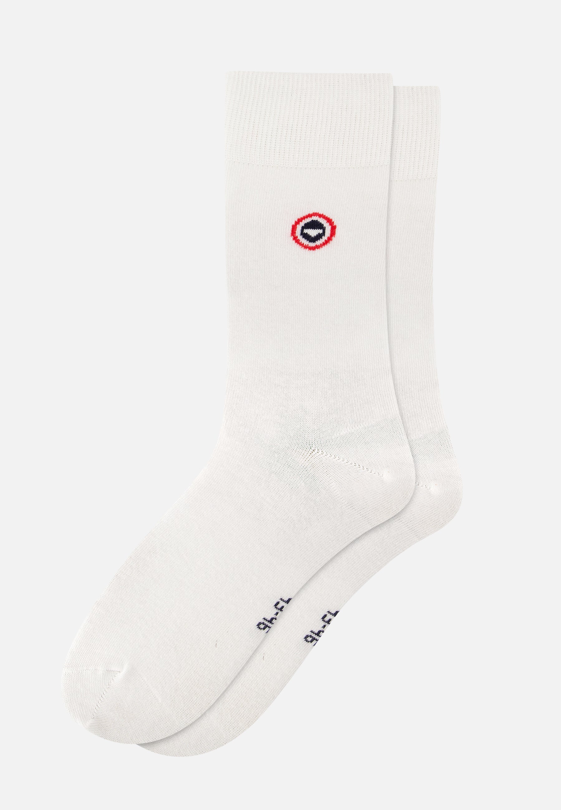 ‍Chaussettes mi-hautes unies blanches - Robuste Blanc (OFFERTES)