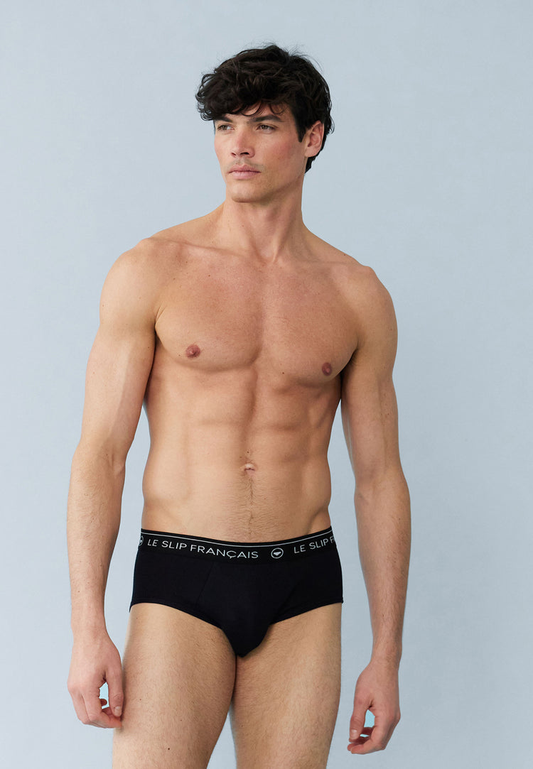 Pack Dix Slips Intrépide Marine Noir - Le Slip Français - 5