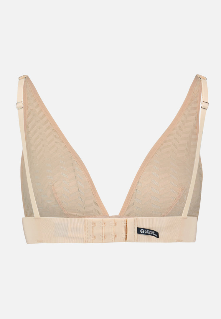 Foulard sans armature en dentelle - Agathe Rose Poudré - Le Slip Français - 6
