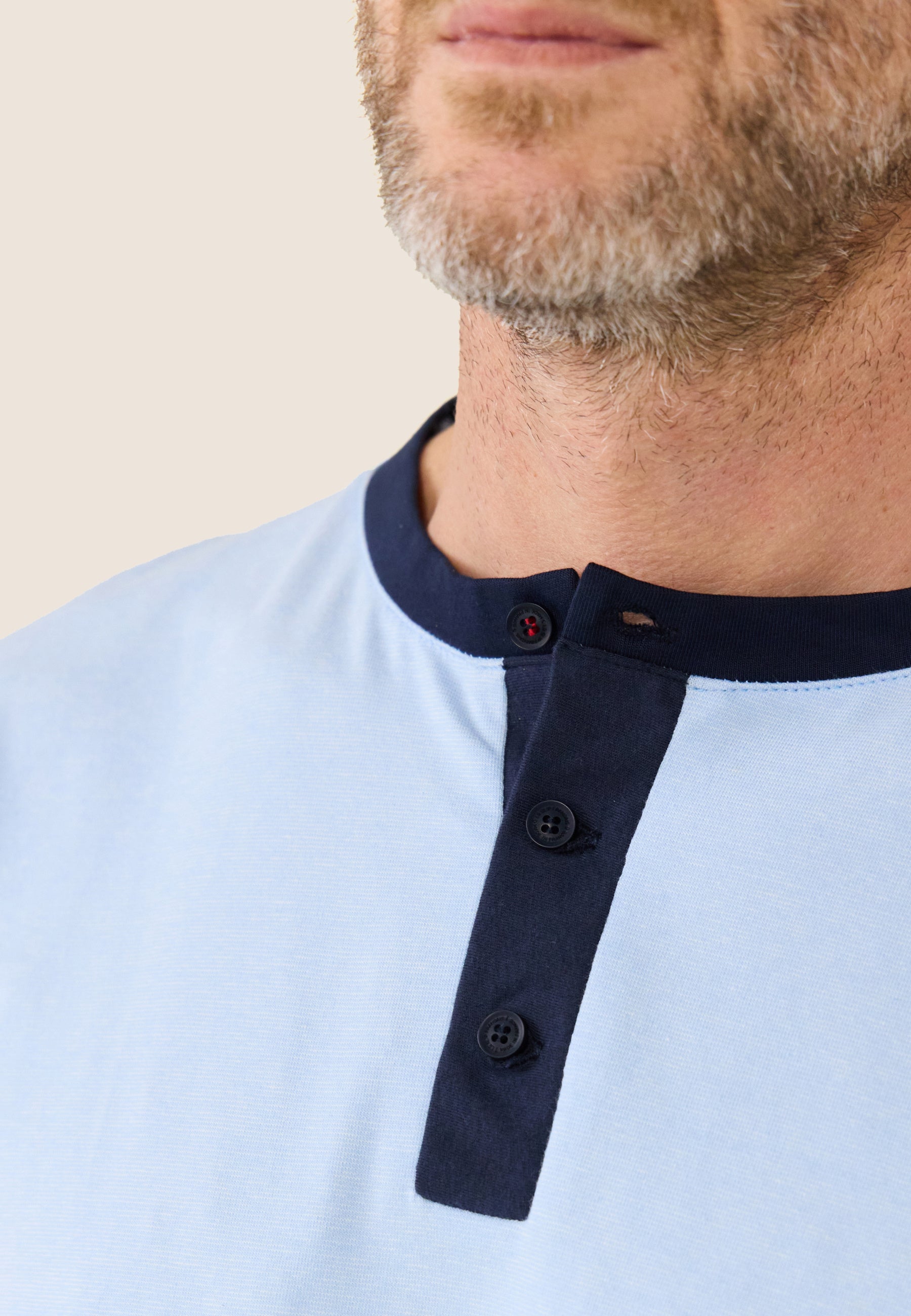 Ensemble de pyjama t-shirt et short en coton - Ensemble Pyjama Yvan Bleu ciel