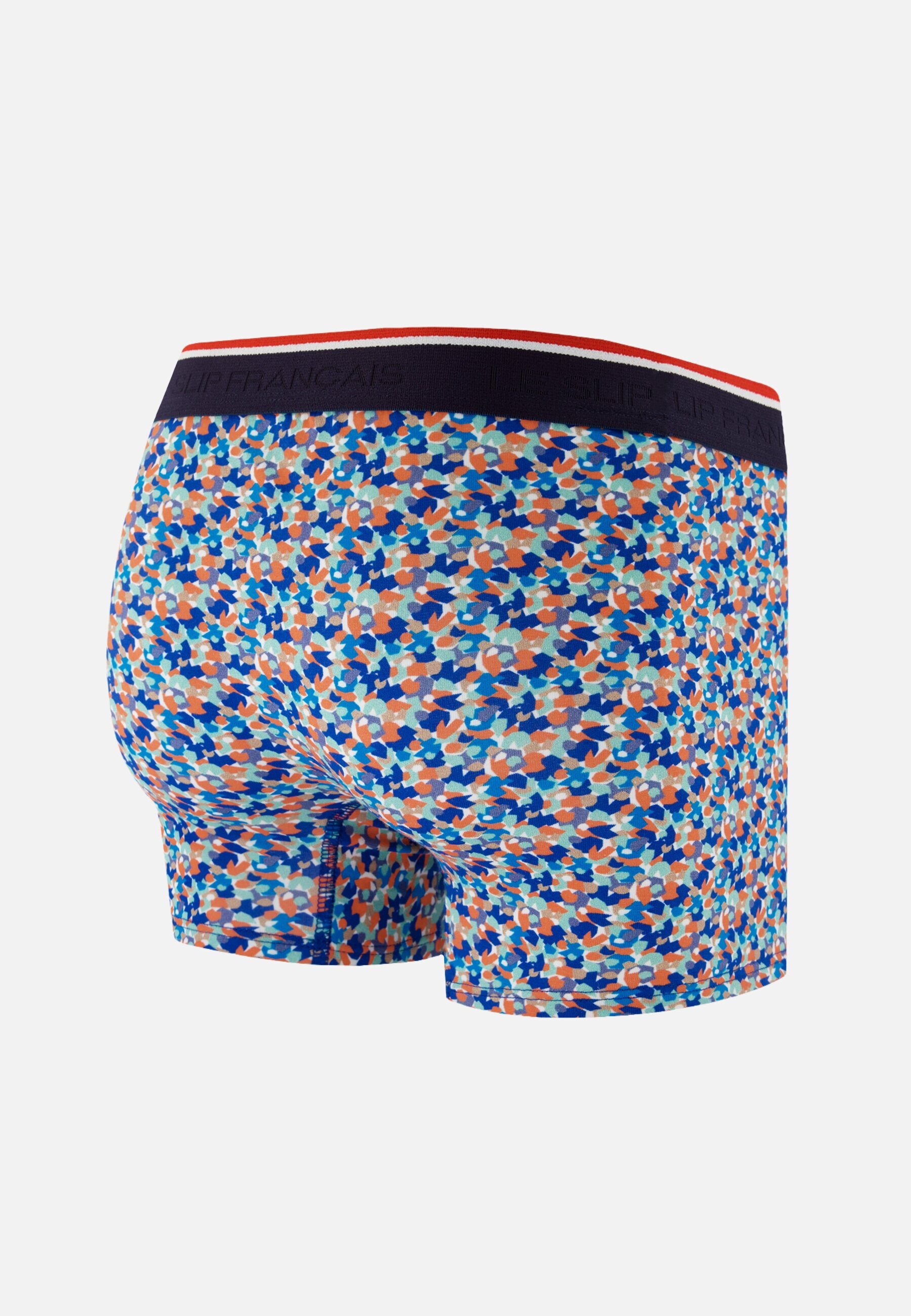 Boxer bleu à motif confetti en coton - Marius Confetti Bleu Nautique