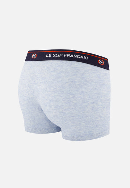 Boxer enfant bleu en coton - Petit Joseph Bleu Ciel Chine