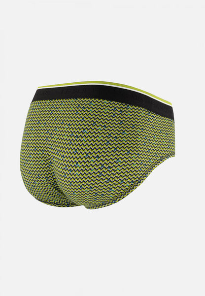 Slip à motif chevron jaune anis en coton - Terrible Chevron Jaune Anis