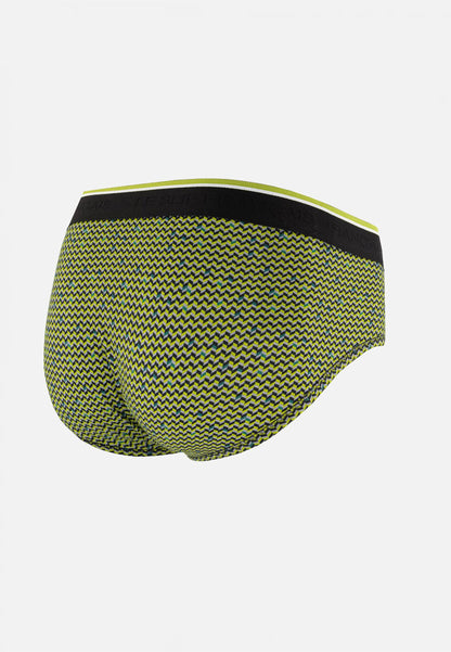 Slip à motif chevron jaune anis en coton - Terrible Chevron Jaune Anis