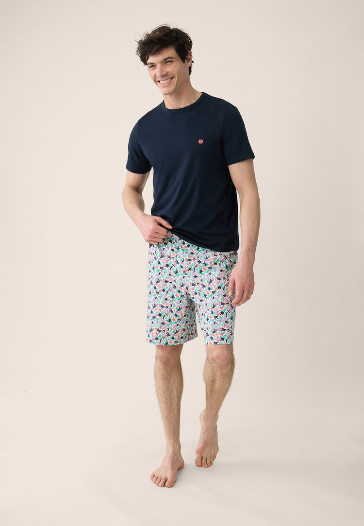Ensemble Christiano Little Jungle Viola Marine - Le Slip Français - 1